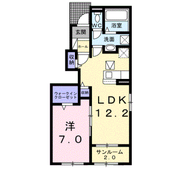 シエロガーデン下余部　A 104｜兵庫県姫路市余部区下余部(賃貸アパート1LDK・1階・50.08㎡)の写真 その2